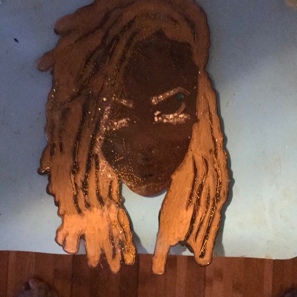 Black Girl Magic!Loc girl platter & coaster. Order as many coasters as you like. - Picture 2 of 4